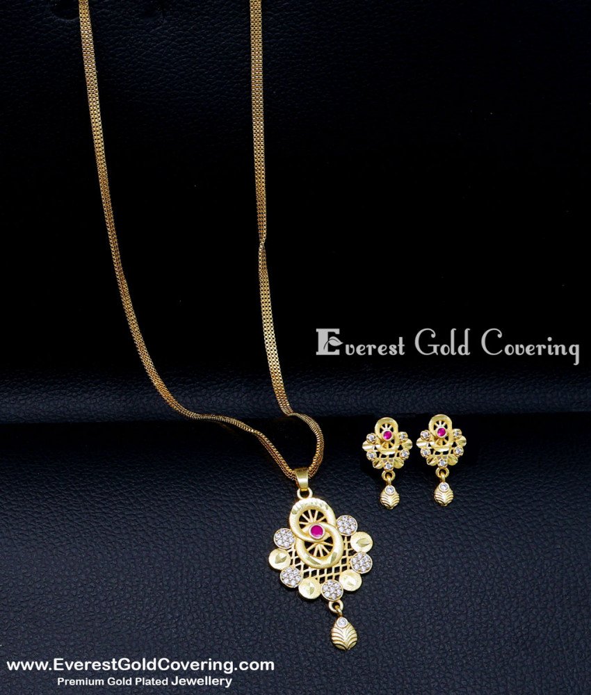 daily wear pendant set gold