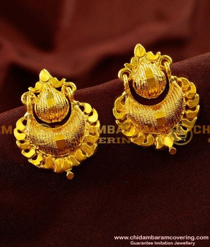 ERG004 - Beautiful Kerala Pattern Medium Size Daily Wear Imitation Ear Rings
