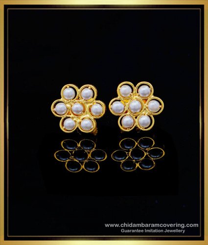 ERG1191 - Elegant Party Wear Gold Plated High Quality Pearl Studs Earring Online