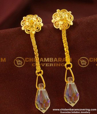 ERG139 - Long Chain Drops Earring Designs 1 Gram Gold Jewelry Online ERG139 - Long Chain Drops Earring Designs 1 Gram Gold Jewelry Online
