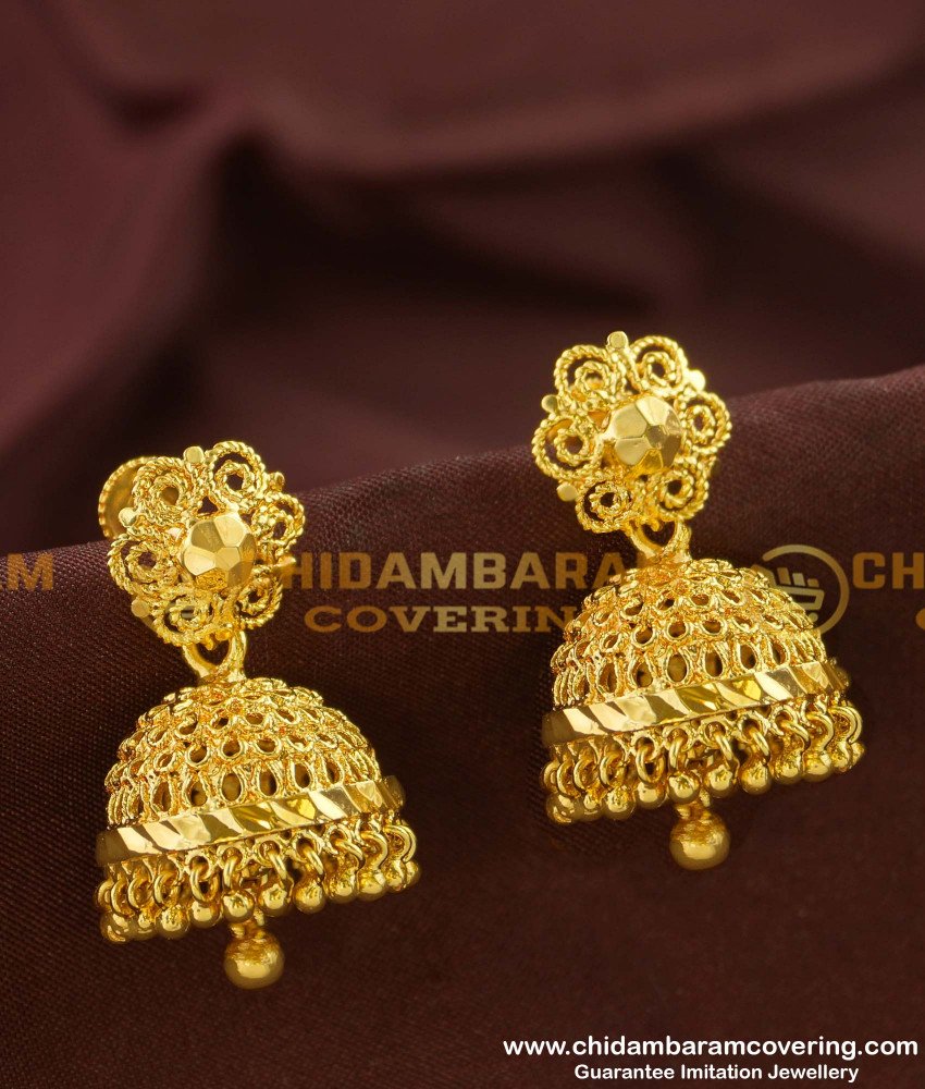 ERG153 - Traditional Jhumkas Designs Imitation Jewellery Online Shopping