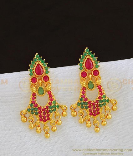 ERG815 - High Quality Function Wear Ad Multi Stone One Gram Earring for Ladies