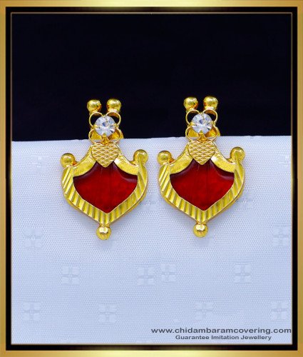 Erg1735 - Buy One Gram Gold Plated Women Palaka Earrings Online