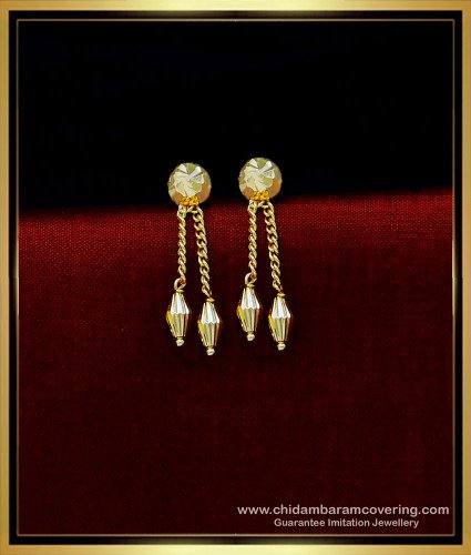 ERG1779 - Gold Plated Earrings with Guarantee Daily Use for Girls 
