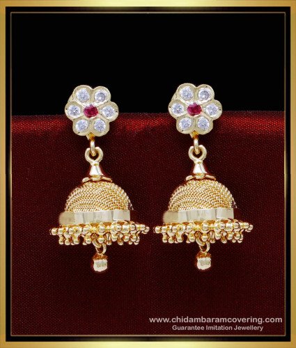 ERG1838 - Gold Jhumka Earrings Impon Indian Jhumkas Online Shopping