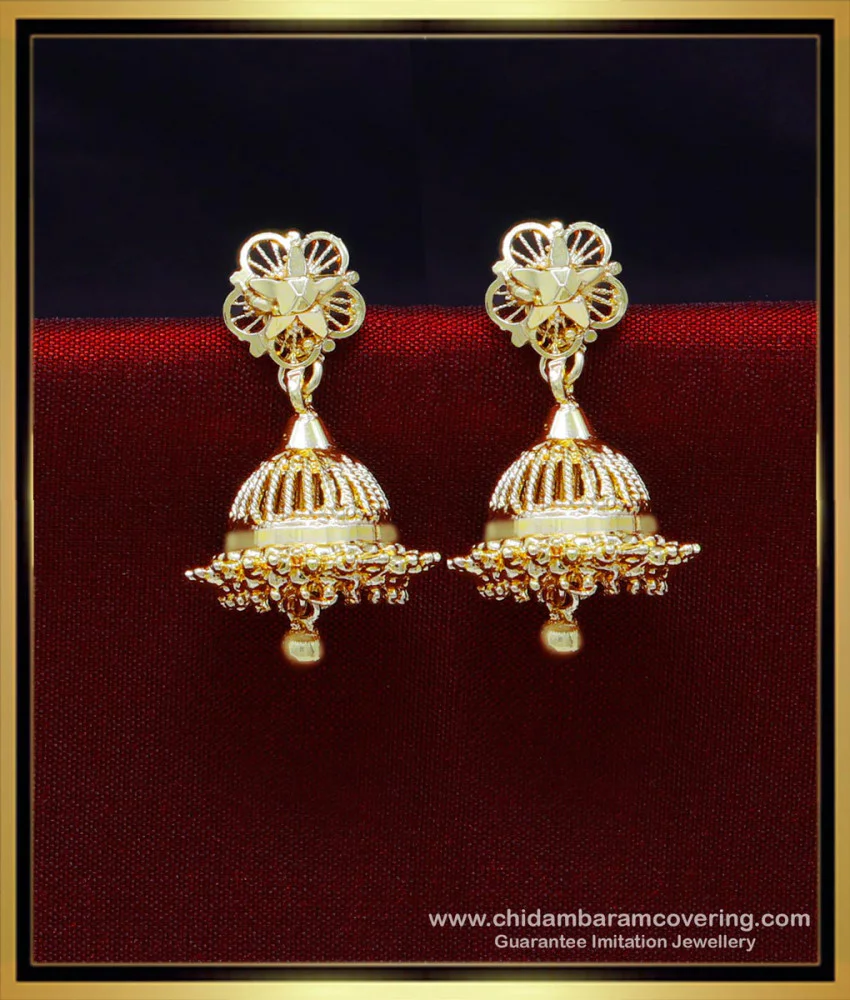 Buy Gold Plated Jewellery Daily Use Jhumka Design for Girl