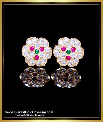 ERG2284 - South Indian Gold Studs Earrings Impon Jewellery