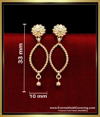 ERG2324 - Latest 1 Gram Gold Earrings Designs for Daily Use