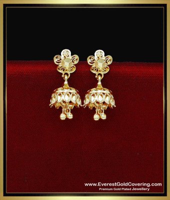 ERG2335 - Latest Simple Daily Use Small Jhumkas Gold Plated