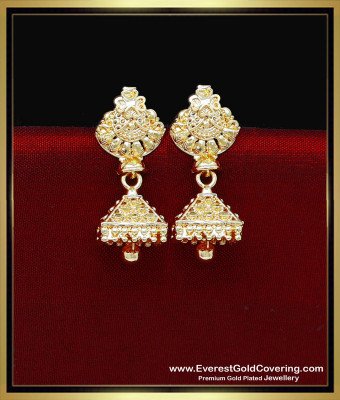 ERG2340 - Latest Square Shape Gold Plated Jhumkas for Women