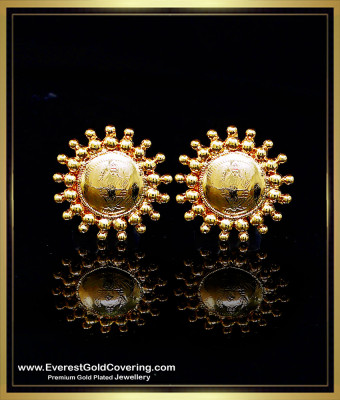 ERG2503 - Latest Lakshmi Design Stud Earrings Gold Design Online