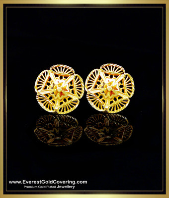 ERG2509 - Forming Gold Lightweight Daily Wear Stud Earrings
