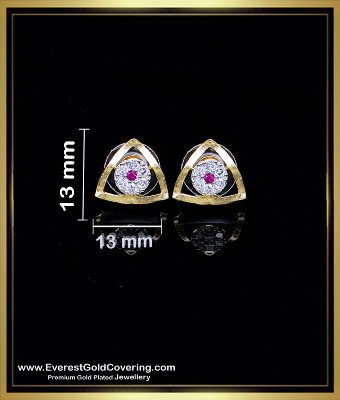 ERG2514 - Semi Precious Small Diamond Stud Earrings Artificial