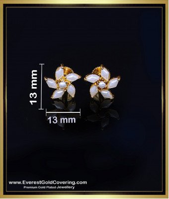 ERG2521 - Flower Model Daily Wear Simple Pearl Earrings Designs