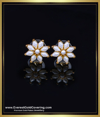 ERG2522 - Trendy Modern Flower Design Pearl Earrings Designs