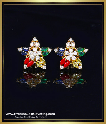 ERG2525 - Unique Party Wear Multicolor Stone Earrings Studs
