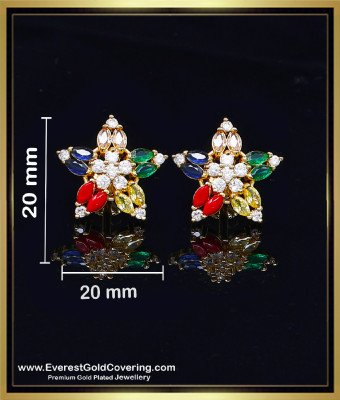 ERG2525 - Unique Party Wear Multicolor Stone Earrings Studs