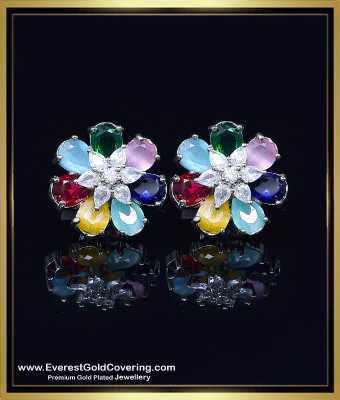 ERG2526 - Beautiful Pastel Colors Stone Western Stud Earrings