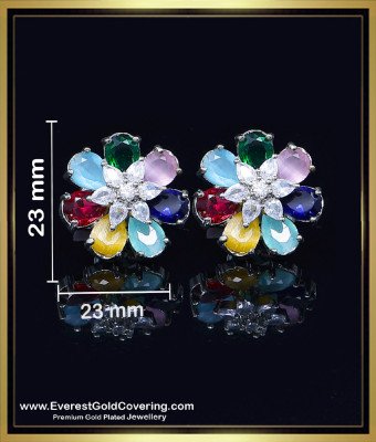 ERG2526 - Beautiful Pastel Colors Stone Western Stud Earrings