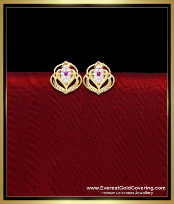 ERG2535 - Premium Quality Forming Gold Daily Use Stone Stud Earrings