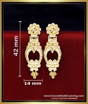 ERG2556 - 2 Gram Gold Forming Kammal Earrings Design for Daily Use