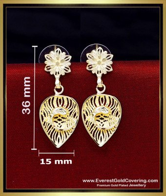 ERG2557 - Dubai Design Lightweight Gold Forming Earrings for Women