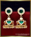 Palakka jhumka earrings