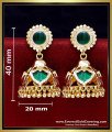 Palakka jhumka earrings