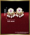 white stone impon earrings