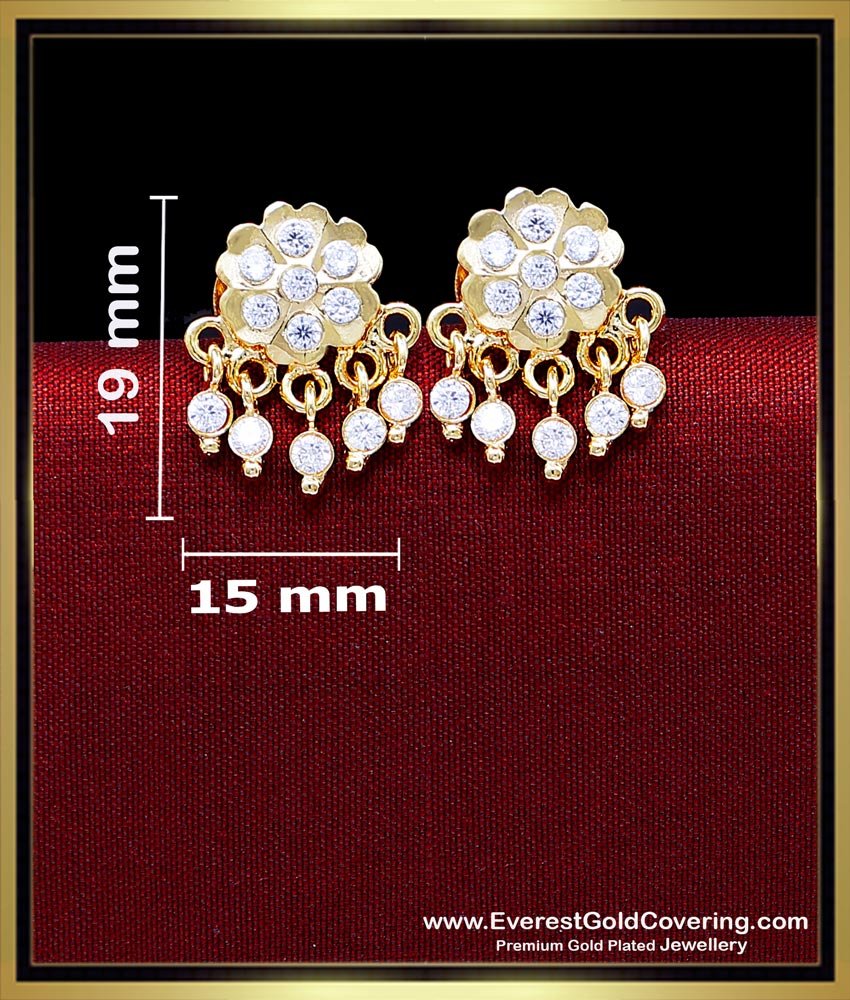 panchaloha stone earrings gold old model