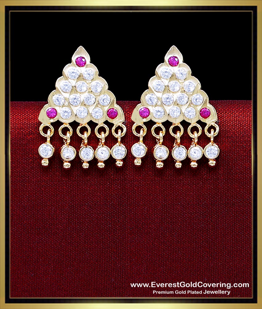 earrings design gold for woman