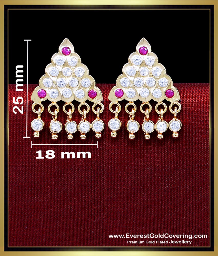 earrings design gold for woman
