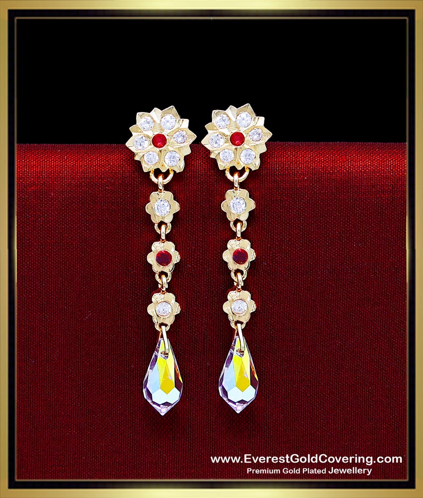 1 gram gold plated impon earrings latest design 