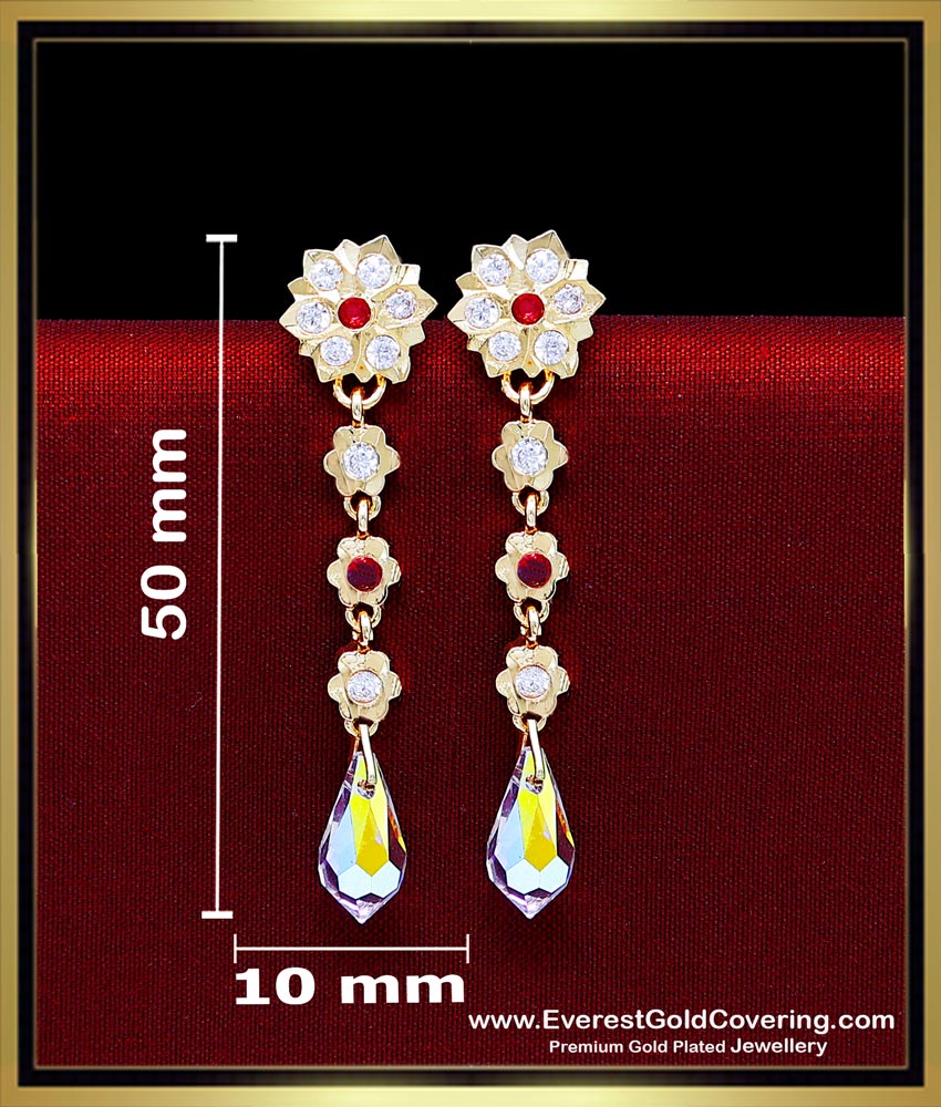 1 gram gold plated impon earrings latest design 