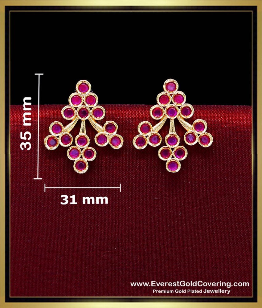 ruby earrings gold designs