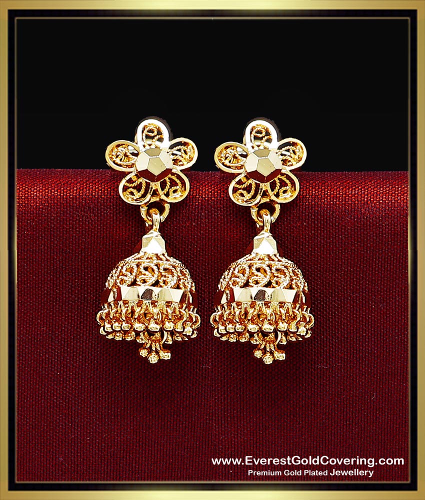 new traditional gold jhumka design.