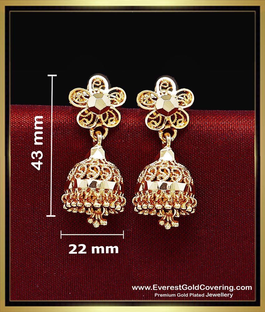 new traditional gold jhumka design.