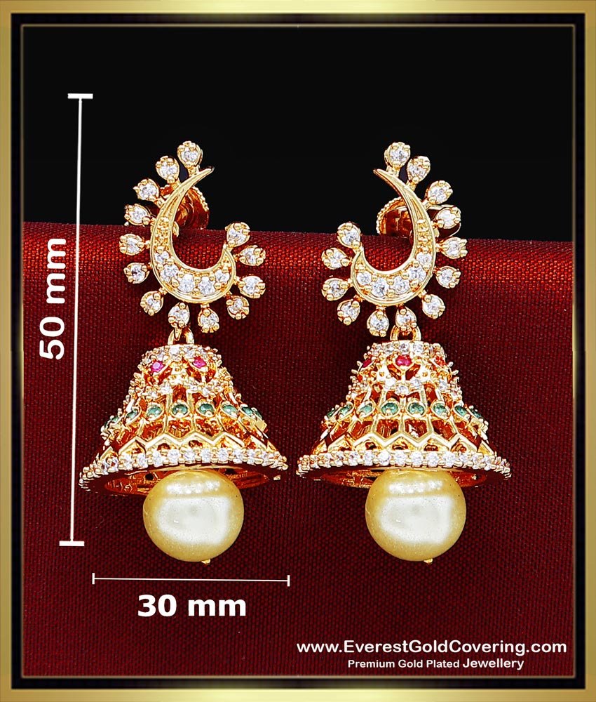 modern traditional gold jhumka design