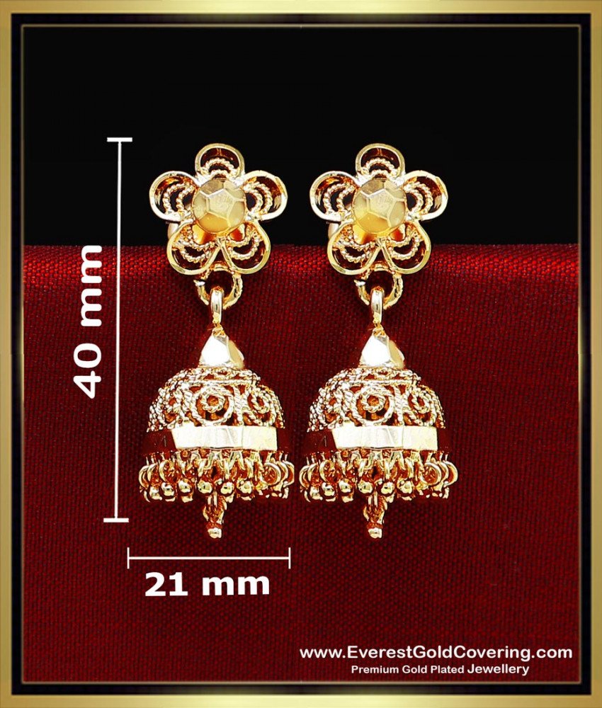 daily wear small jhumka earrings gold