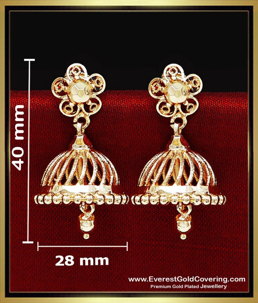 Gold Plated Small Jhumkas for Daily Wear