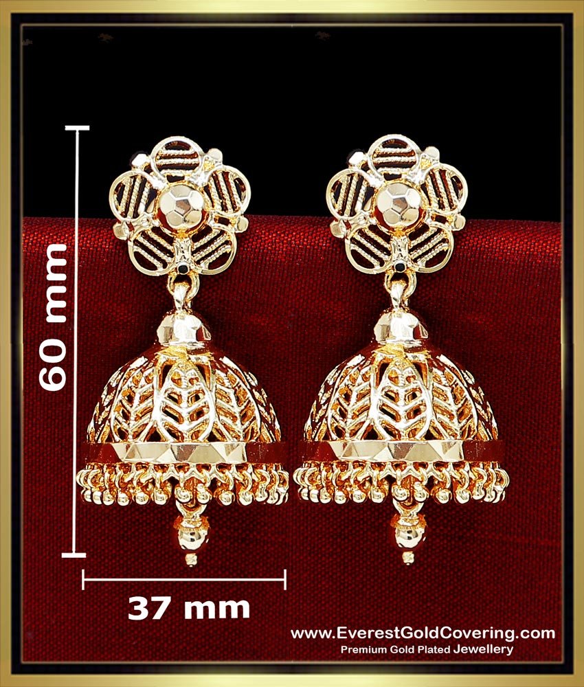 new traditional gold jhumka design