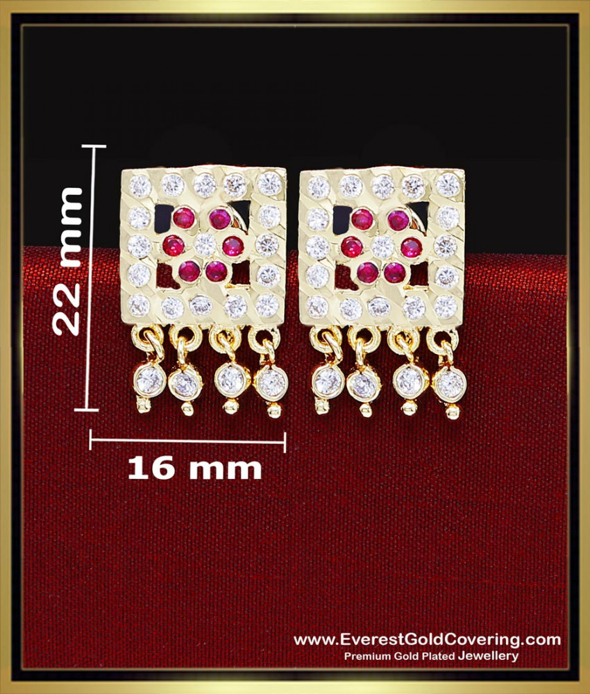 Women impon stud earrings
