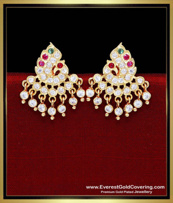 ERG2633 - Panchaloha New Model Impon Peacock Stud Earrings