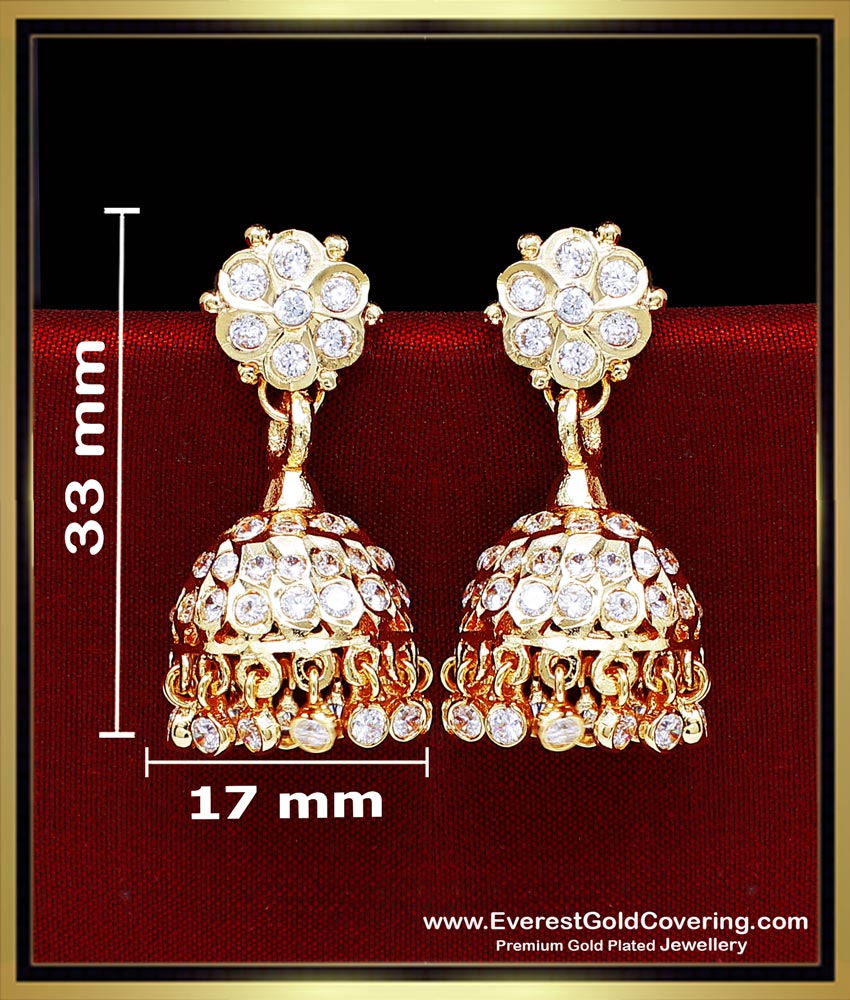 white stone jhumkas online