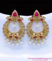 peacock design Chand Bali Stone Earrings