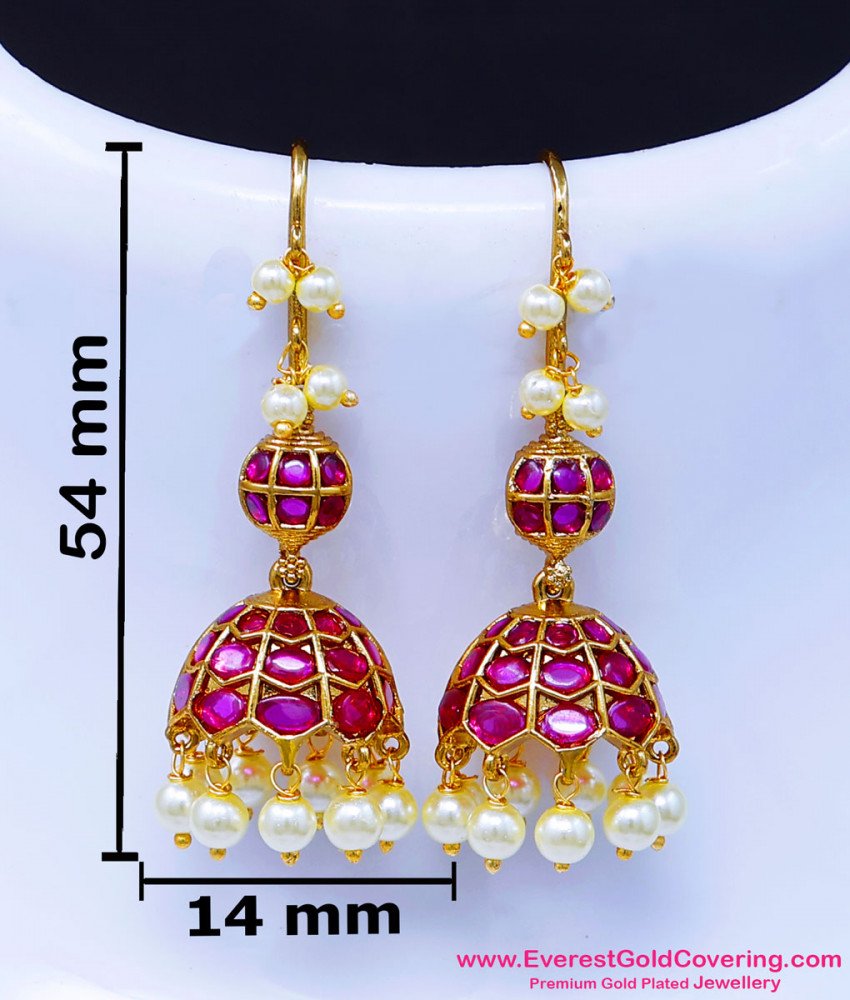 antique matte finish jhumkas