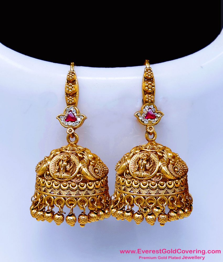 hanging jhumka earrings