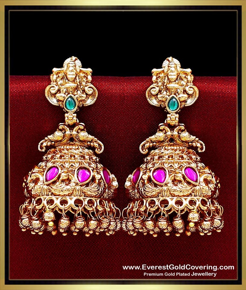 heavy big antique jhumkas