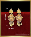 Artificial Light Weight Gold Earrings Designs for Daily Use Chidambaram gold covering earrings online