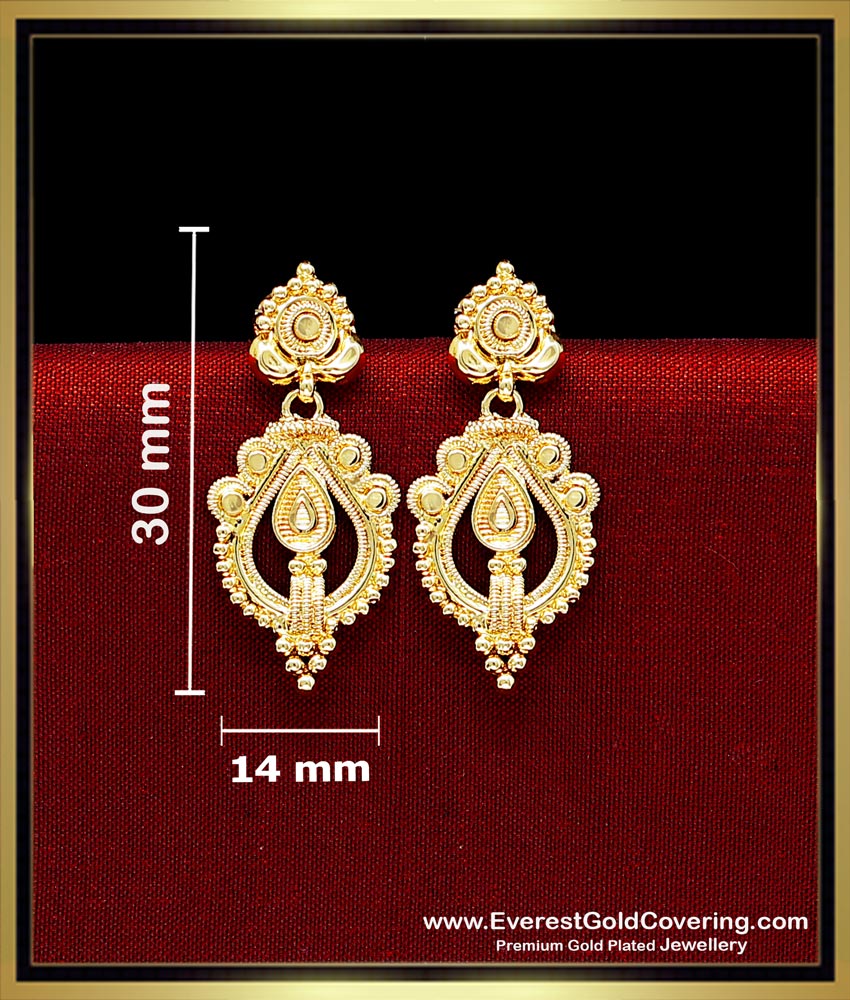 Traditional 1 Gram Gold Earrings New Design for Women gold earrings designs for daily use